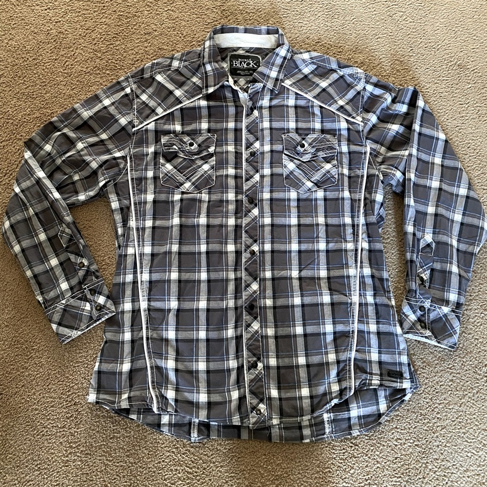 Buckle Black Button Down - image 1